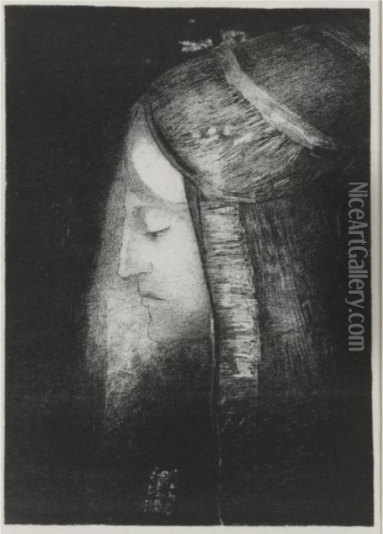 Profil De Lumiere (mellerio 61) Oil Painting - Odilon Redon