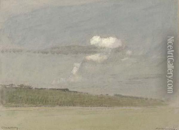 Cloud Study Oil Painting - Albert Goodwin