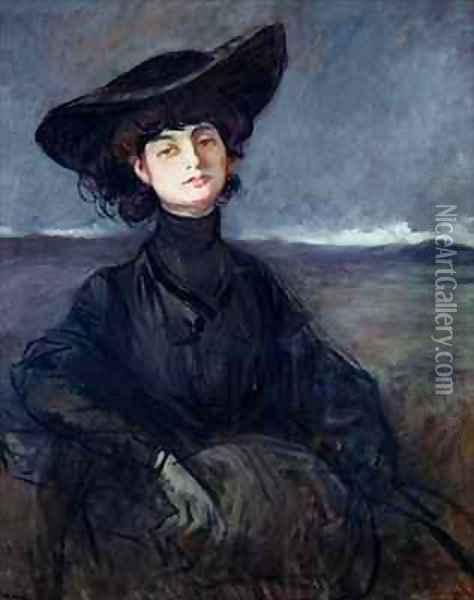 Anna de Noailles 1876-1933 Oil Painting - Jean-Louis Forain