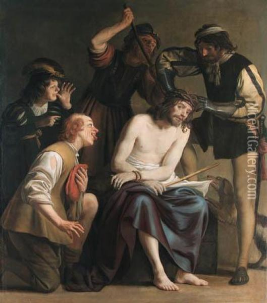 The Mocking Of Christ Oil Painting - Gerrit Van Honthorst