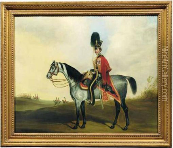 Portrait Of Lieutenant Colonel 
Standish Derby O'grady, Later 2nd Viscount Guillamore (1792-1848) Oil Painting - David of York Dalby