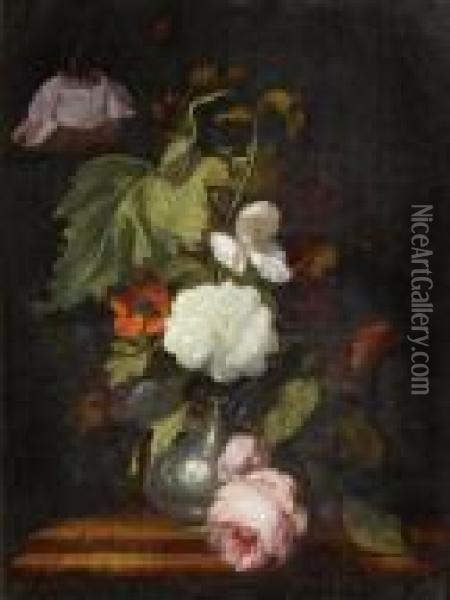 Still Life With Flowers Oil Painting - Herman Verelst
