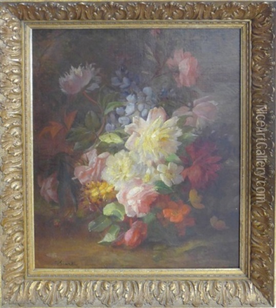 Bouquet De Fleurs Oil Painting - Jules Edouard Diart