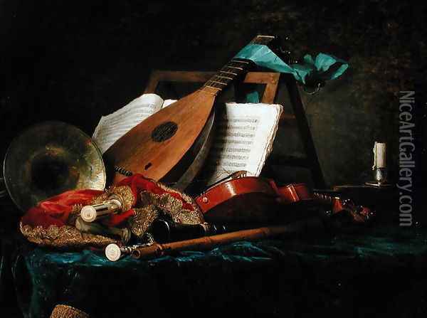 The Attributes of Music, 1770 Oil Painting - Anne Vallayer-Coster