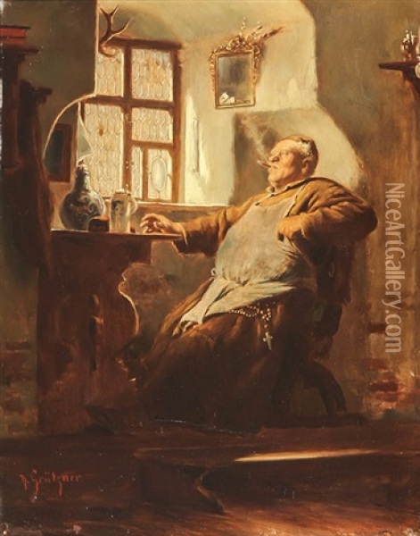 Bruder Braumeister Oil Painting - Eduard von Gruetzner
