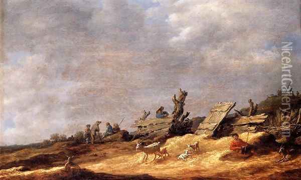 Dune Landscape 1631 Oil Painting - Jan van Goyen