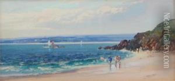 View Of St Ives Cornwall Oil Painting - John Shapland