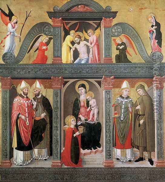 St Lucy Altarpiece (Pala Di S. Lucia) 1500 Oil Painting - Domenico Da Tolmezzo