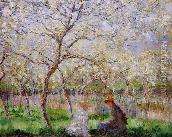 Springtime Oil Painting - Claude Oscar Monet