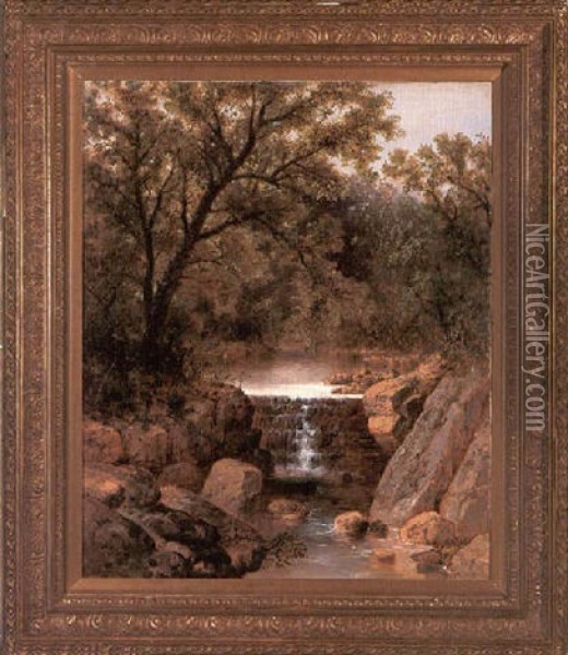 Forest Falls Oil Painting - Granville Perkins