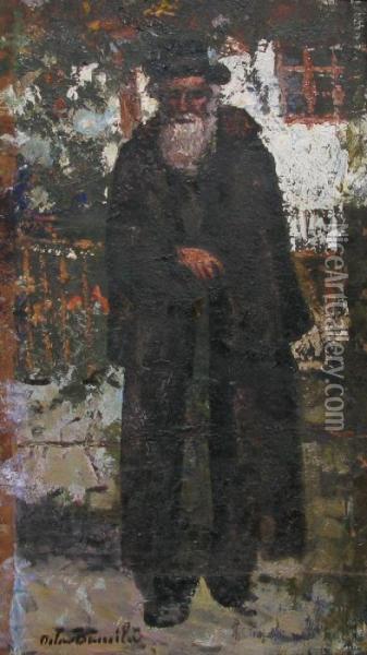 Batrn Evreu Oil Painting - Octav Bancila