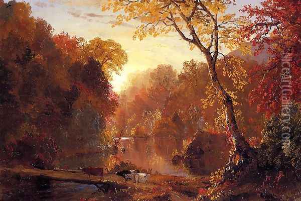 Autumn In North America Oil Painting - Frederic Edwin Church