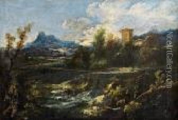 Sudliche Landschaft Oil Painting - Antonio Francesco Peruzzini