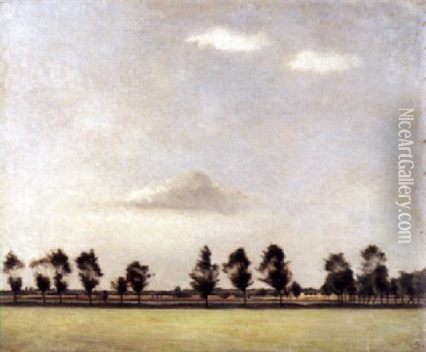Weite Nordische Landschaft Unter Einem Fast Wolkenlosen Himmel Oil Painting - Peter Vilhelm Ilsted