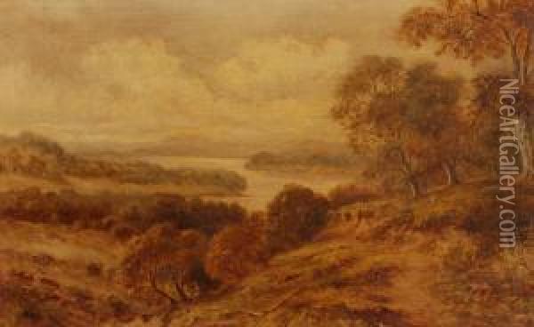 Landscape View In Monmouthshire Oil Painting - Sidney Yates Johnson