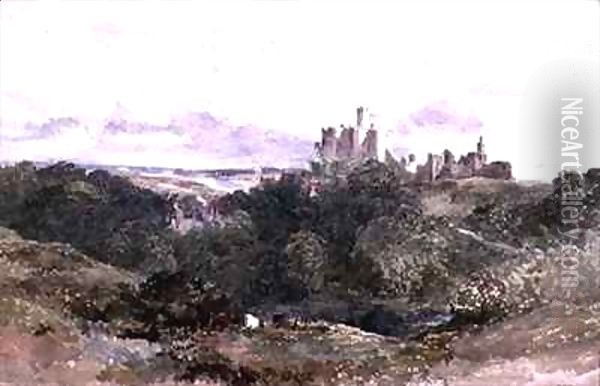Warkworth Castle, Northumberland Oil Painting - William Bennett