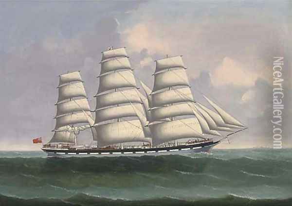 The coolie ship Avon under full sail Oil Painting - Lai Fong