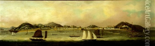Panoramic View Of The Peninsula Of Macao Oil Painting -  Sunqua