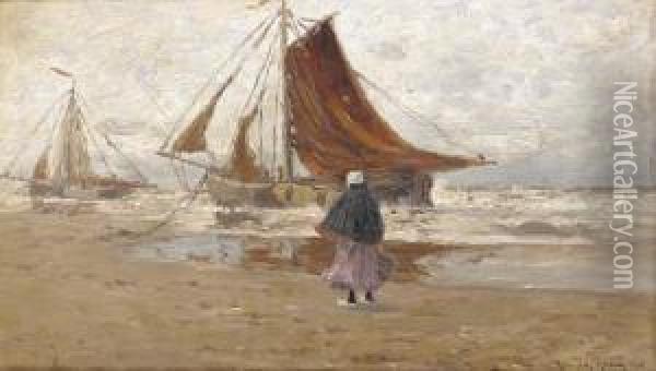 Arriving For The Catch Oil Painting - Henry Raschen