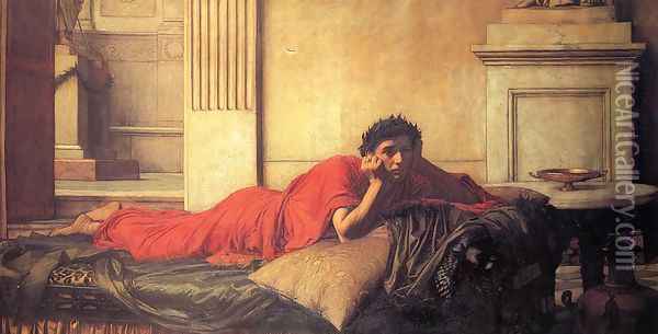 The Remorse of the Emperor Nero after the Murder of his Mother 1878 Oil Painting - John William Waterhouse