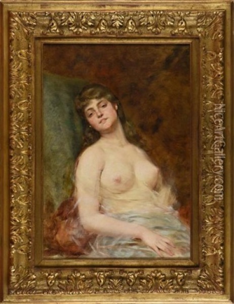 Nu Au Buste Devoile Oil Painting - Auguste de la Brely