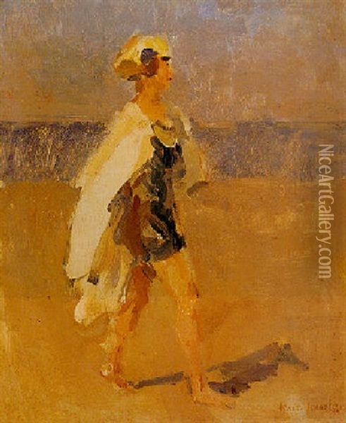 A Lady On The Beach Oil Painting - Isaac Israels