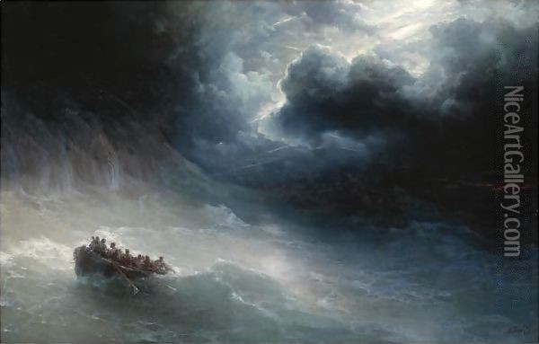 The Wrath Of The Seas Oil Painting - Ivan Konstantinovich Aivazovsky