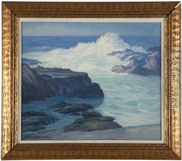 Rocky Coastal Oil Painting - William Henry Price