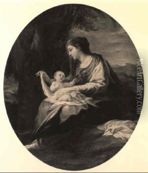 The Madonna And Child Oil Painting - Jean Restout the Younger