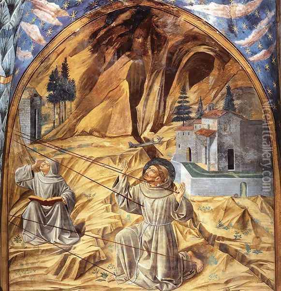 Scenes from the Life of St Francis (Scene 11, south wall) 1452 Oil Painting - Benozzo di Lese di Sandro Gozzoli