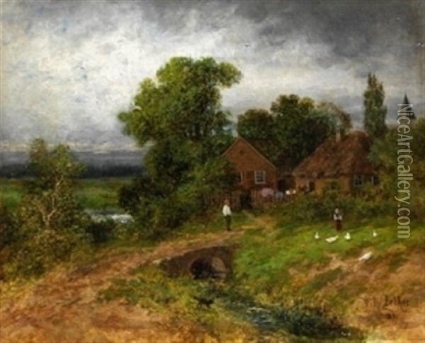 Landschaft Mit Gehoft Oil Painting - Wilhelm Broker