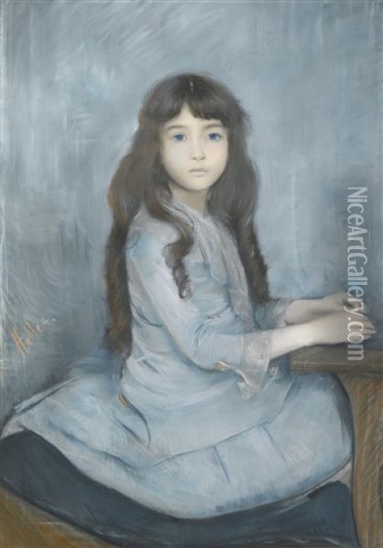 Portrait De Mademoiselle Granier Oil Painting - Paul Cesar Helleu