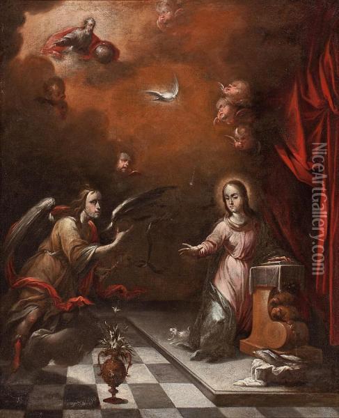 La Anunciacion Oil Painting - Matias De Arteaga Y Alfaro