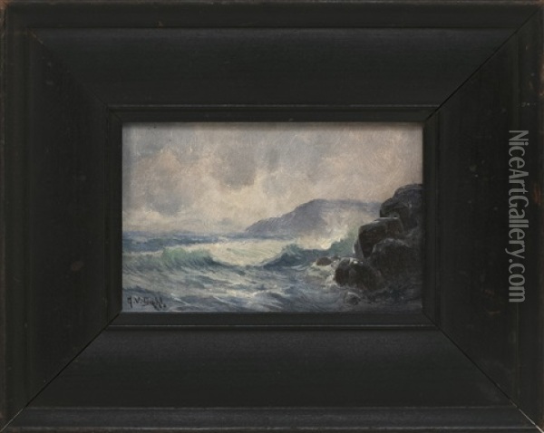 Crashing Waves Oil Painting - Arthur Vidal Diehl