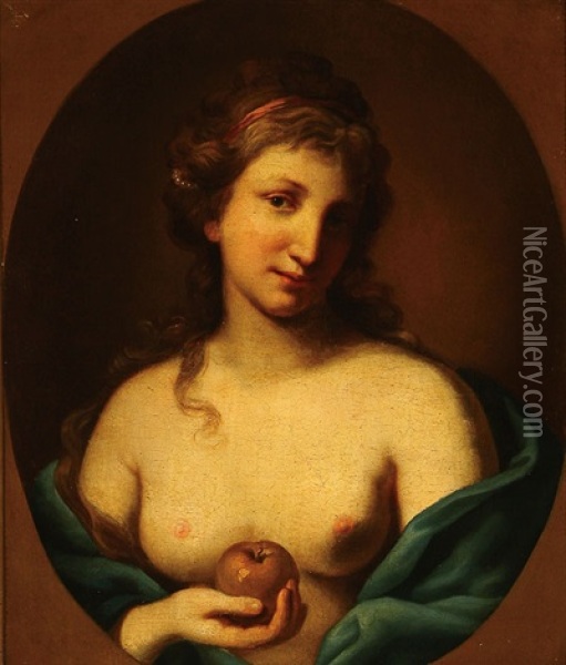 Portrait Of A Young Woman As Eve Oil Painting - Marc Antonio Franceschini