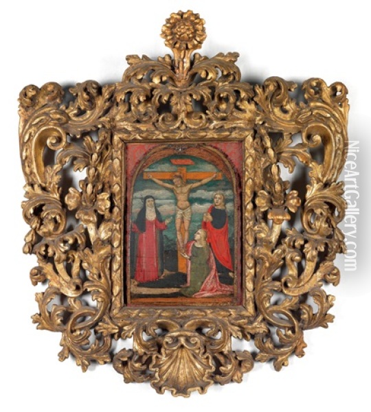 The Crucifixion Oil Painting - Girolamo di Benvenuto del Guasta
