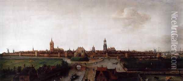 View of Delft from the Southwest Oil Painting - Cornelis Hendricksz. The Younger Vroom