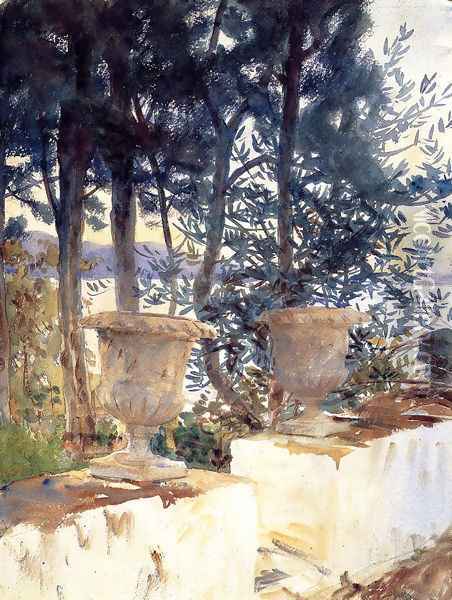 Corfu, The Terrace Oil Painting - John Singer Sargent
