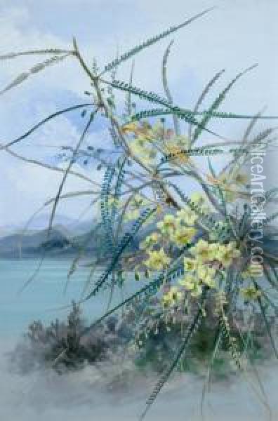 Yellow Blossom Oil Painting - Marian Ellis Rowan