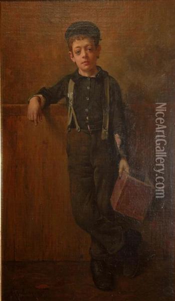 Portrait Of A Boy Oil Painting - Jean-Francois Kaufman