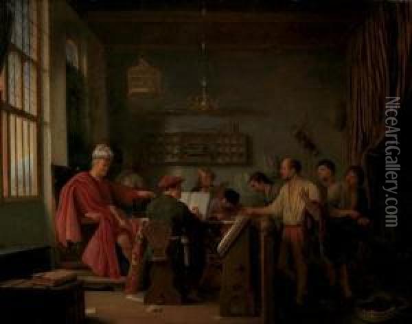 Scena Del Nuovo Testamento Oil Painting - Hendrick Maertensz. Sorch (see Sorgh)