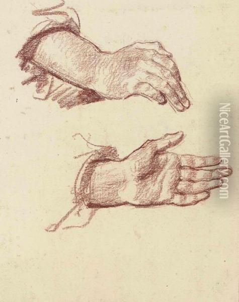 Study Of Hands Oil Painting - Jean Baptiste Greuze