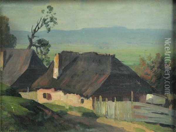 Rural Landscape Oil Painting - Stefan Popescu