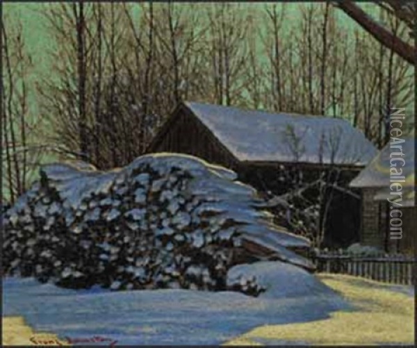 The Woodpile Oil Painting - Francis Hans Johnston