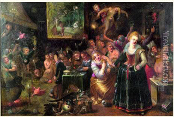 Le Sabbat Des Sorcieres Oil Painting - Frans II Francken