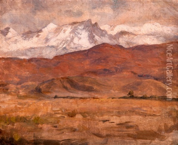 Alpska Krajina Oil Painting - Julius Eduard Marak