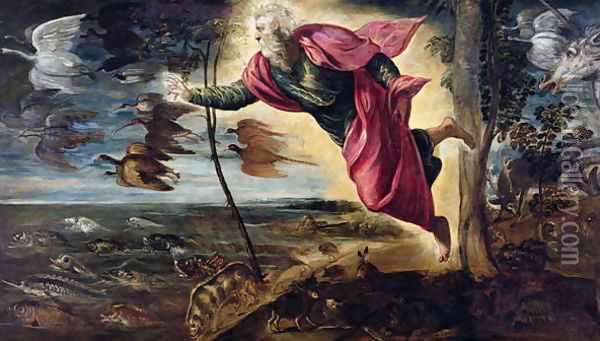 The Creation of the Animals Oil Painting - Jacopo Tintoretto (Robusti)