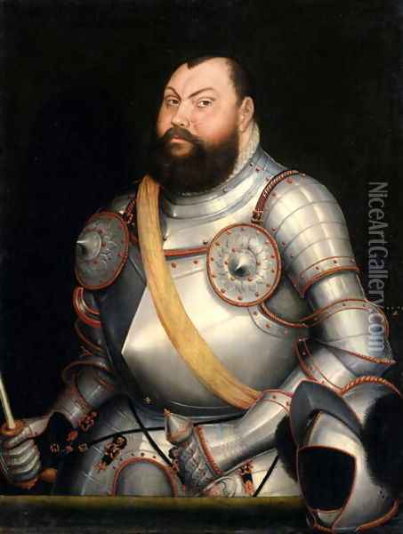 Elector Johann Friedrich the Magnanimous (1503-54) Elector of Saxony, 1578 Oil Painting - Lucas The Younger Cranach