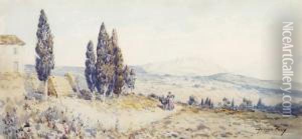 La Montagne Sainte Victoire Oil Painting - Alphonse Rey