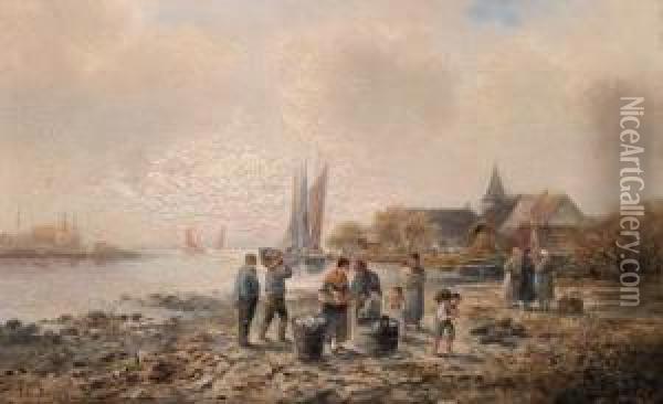 Motiv Aus Scheveningen Oil Painting - Emil Barbarini
